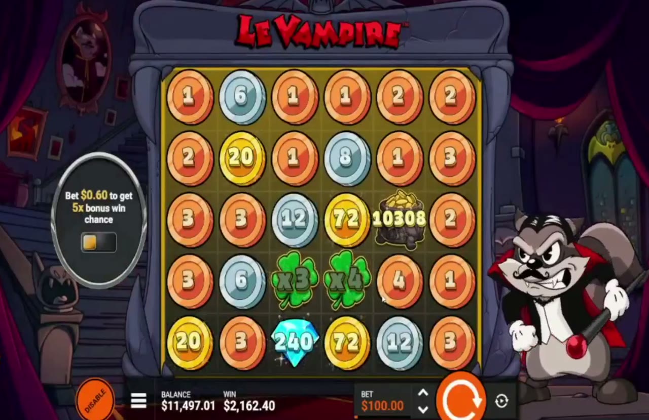 Le Vampire game screen