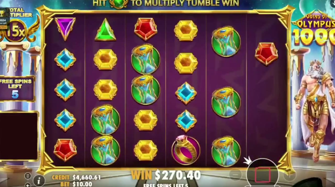 Gates of Olympus 1000 game screen