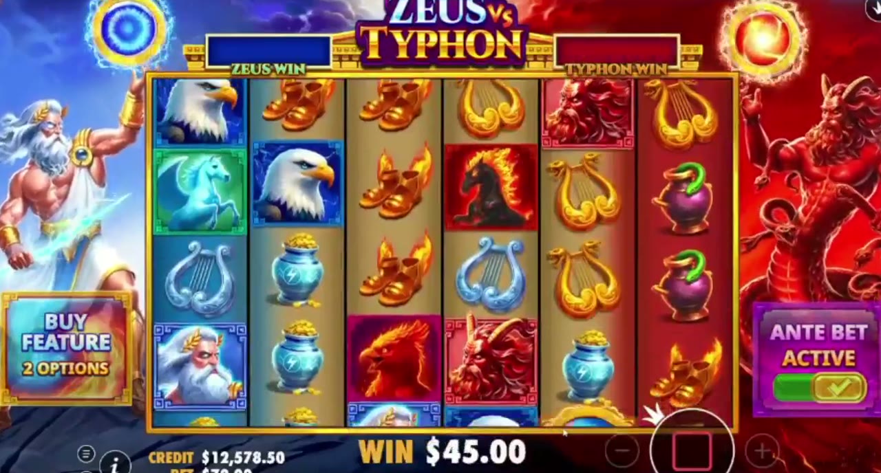 Zeus vs Typhon game screen