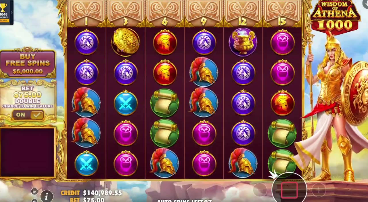 Wisdom of Athena 1000 game screen