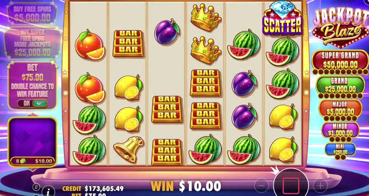 Jackpot Blaze game screen