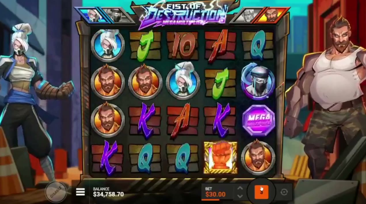 Fist of Destruction MegaMultiplier game screen