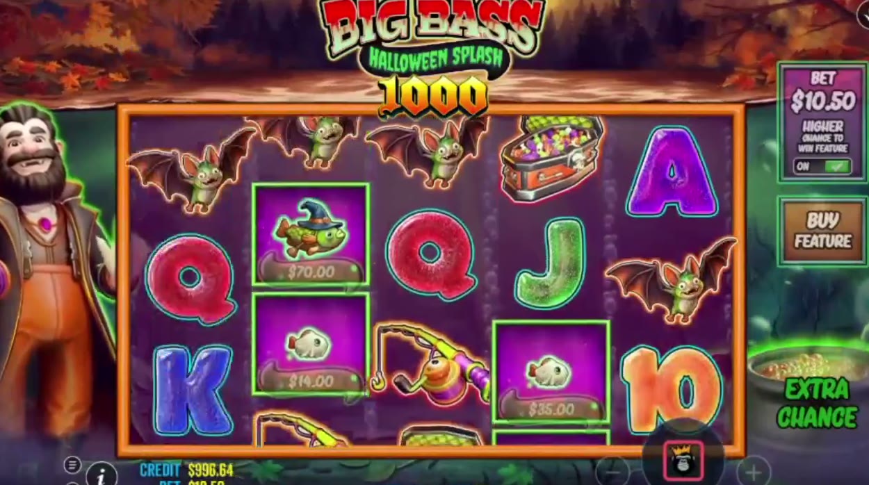 Big Bass Halloween Splash 1000 game screen