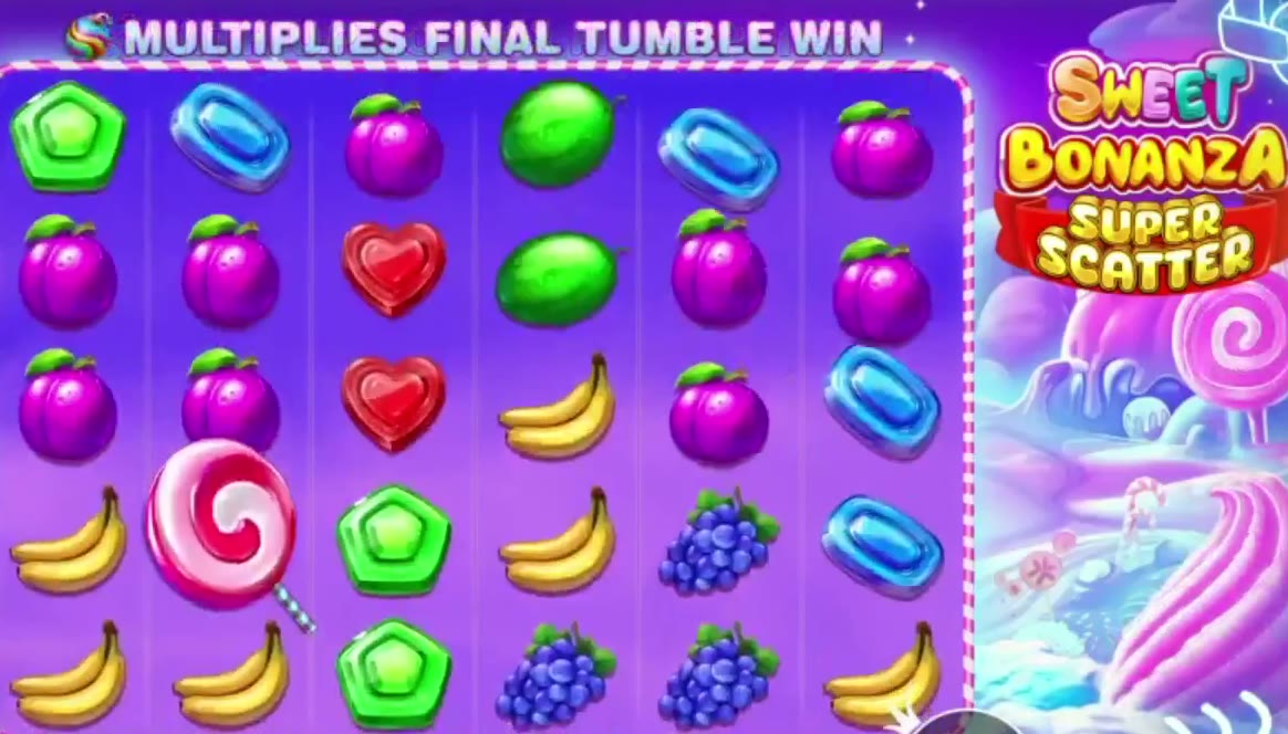 Sweet Bonanza Super Scatter game screen