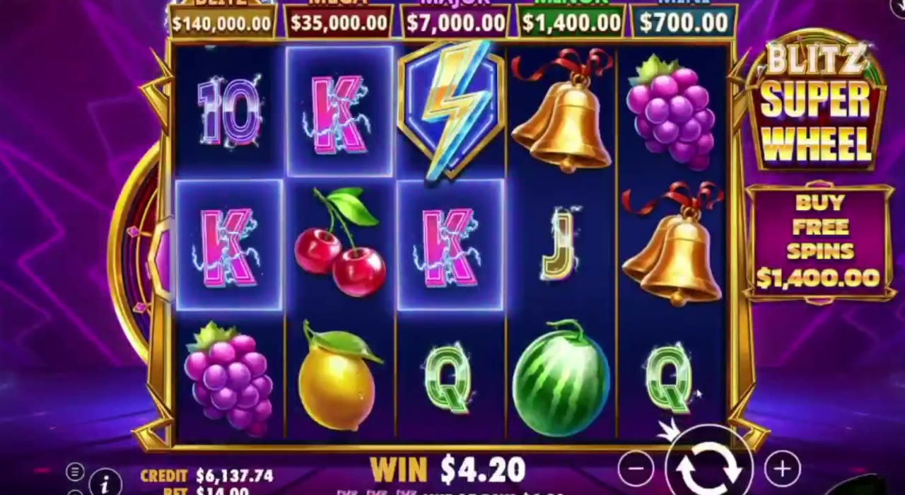 Blitz Super Wheel game screen