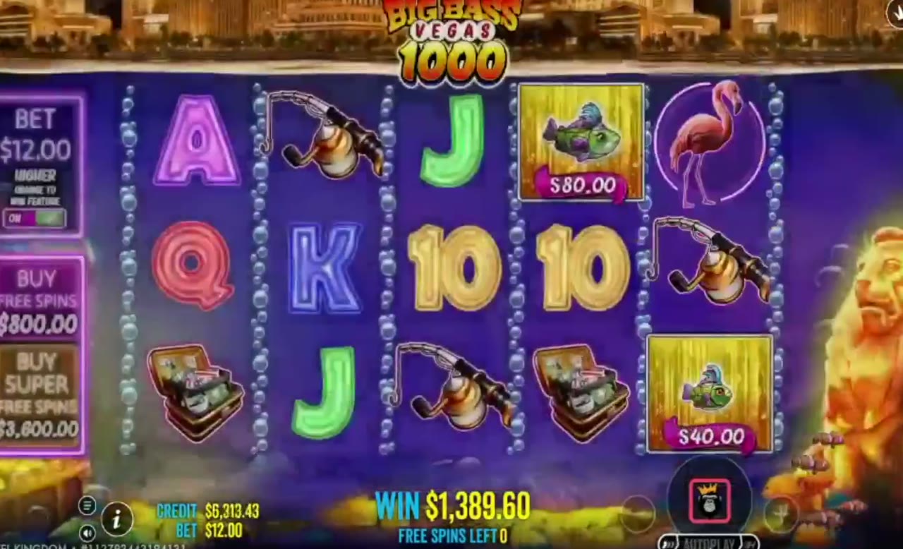 Big Bass Vegas 1000 game screen
