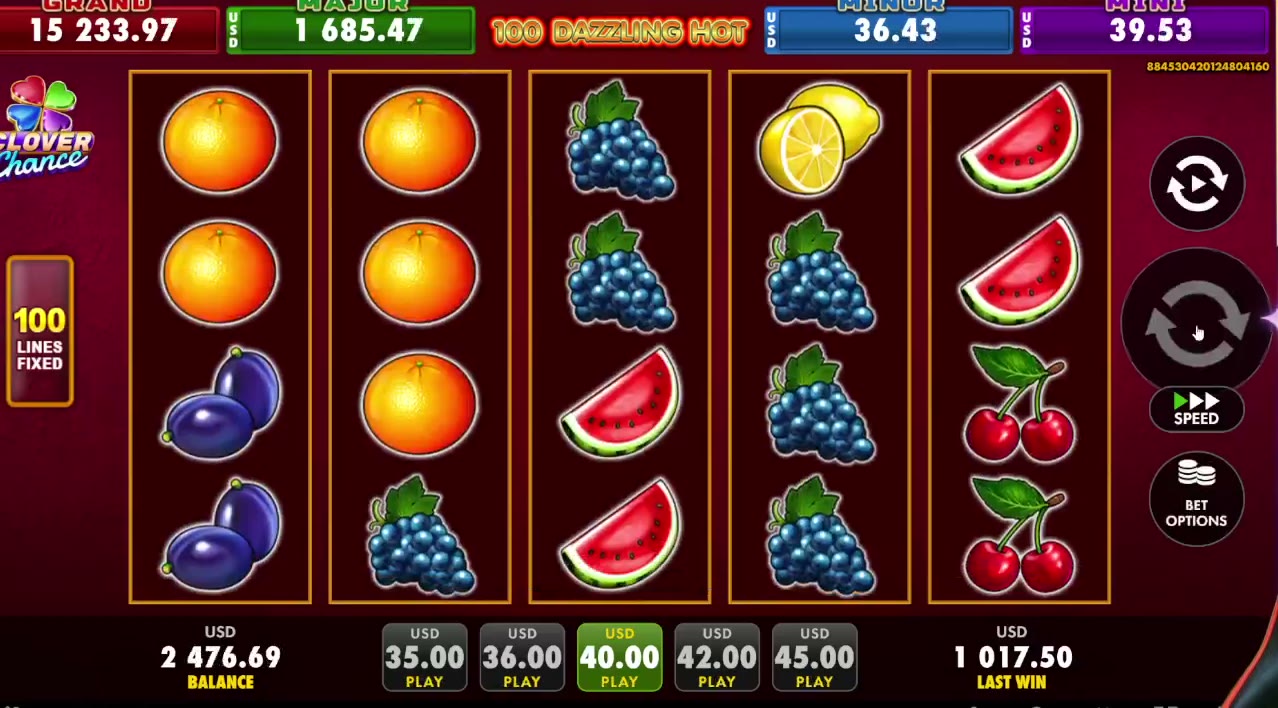 100 Dazzling Hot game screen