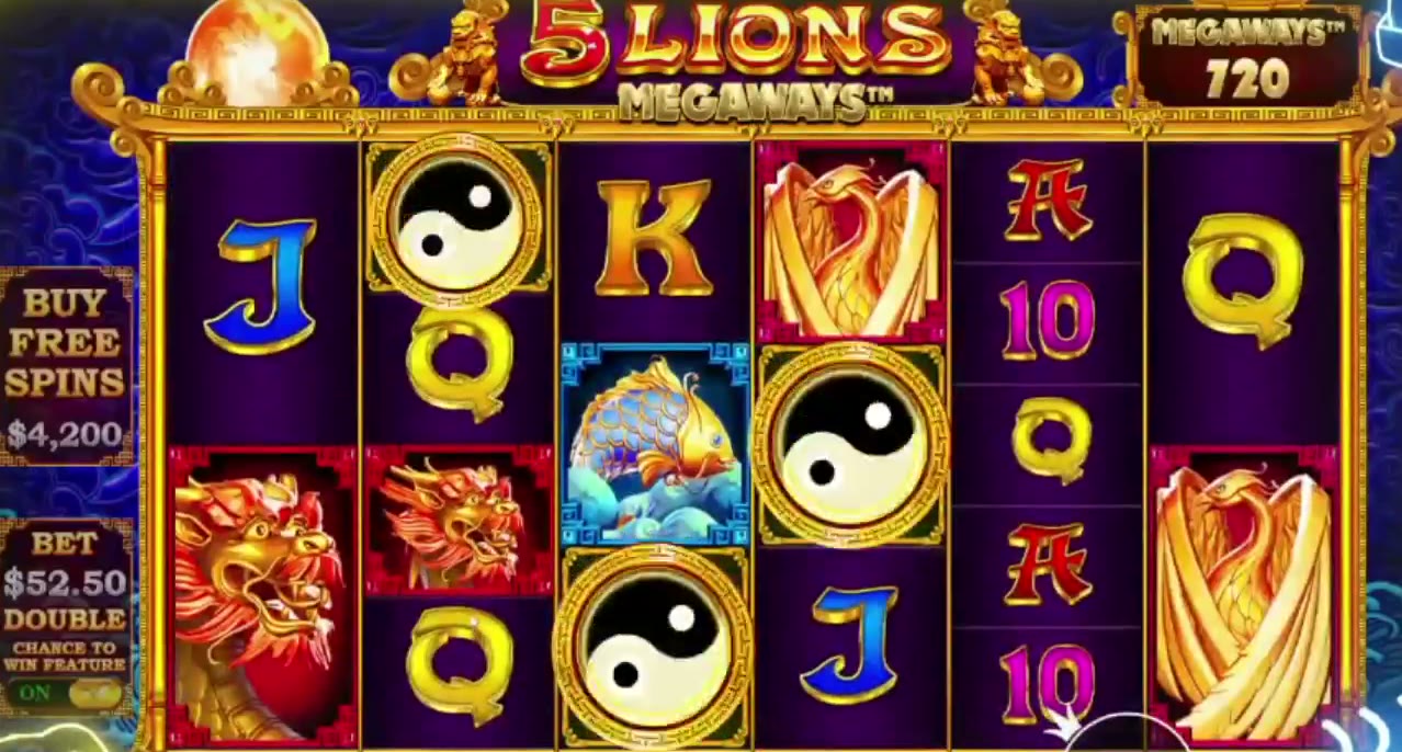 5 Lions Megaways game screen