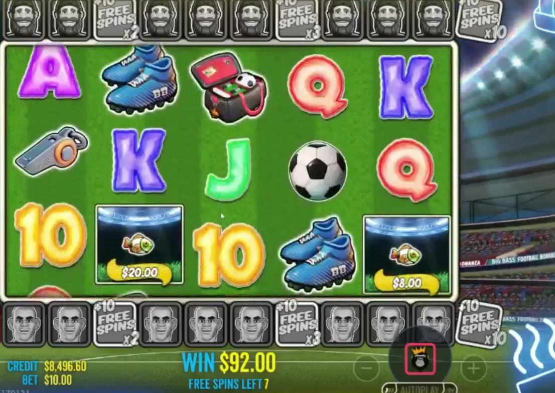 Big Bass Football Bonanza game screen
