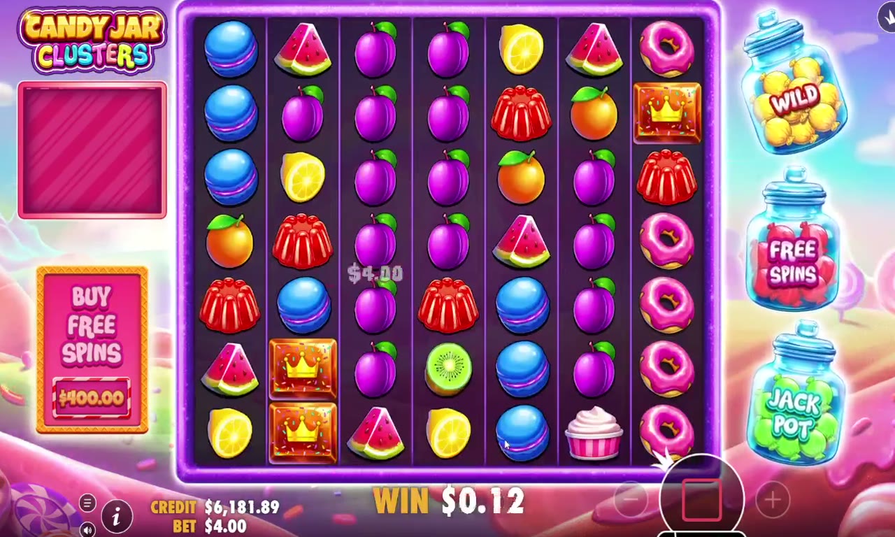 Candy Jar Clusters game screen