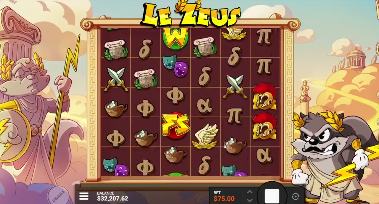 Le Zeus game screen